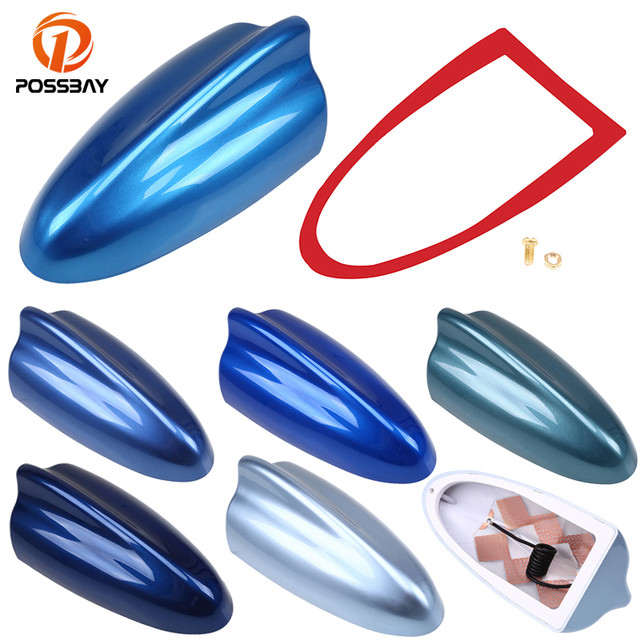 POSSBAY-Antenne de voiture gris/bleu/or/argent/noir/rouge/blanc, aileron de  requin, divulguer radio auto pour adieu Rembones Renault Kia - AliExpress