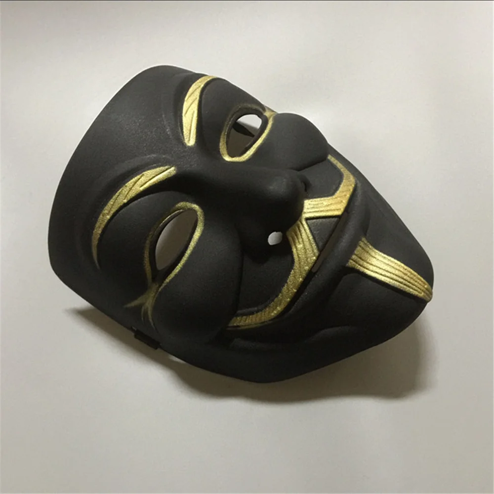 Film Cosplay V wie Vendetta Hacker Maske Anonymous Guy Fawkes Halloween Weihnachten Party Geschenk für Erwachsene Kinder Film Thema Maske – Detail 10