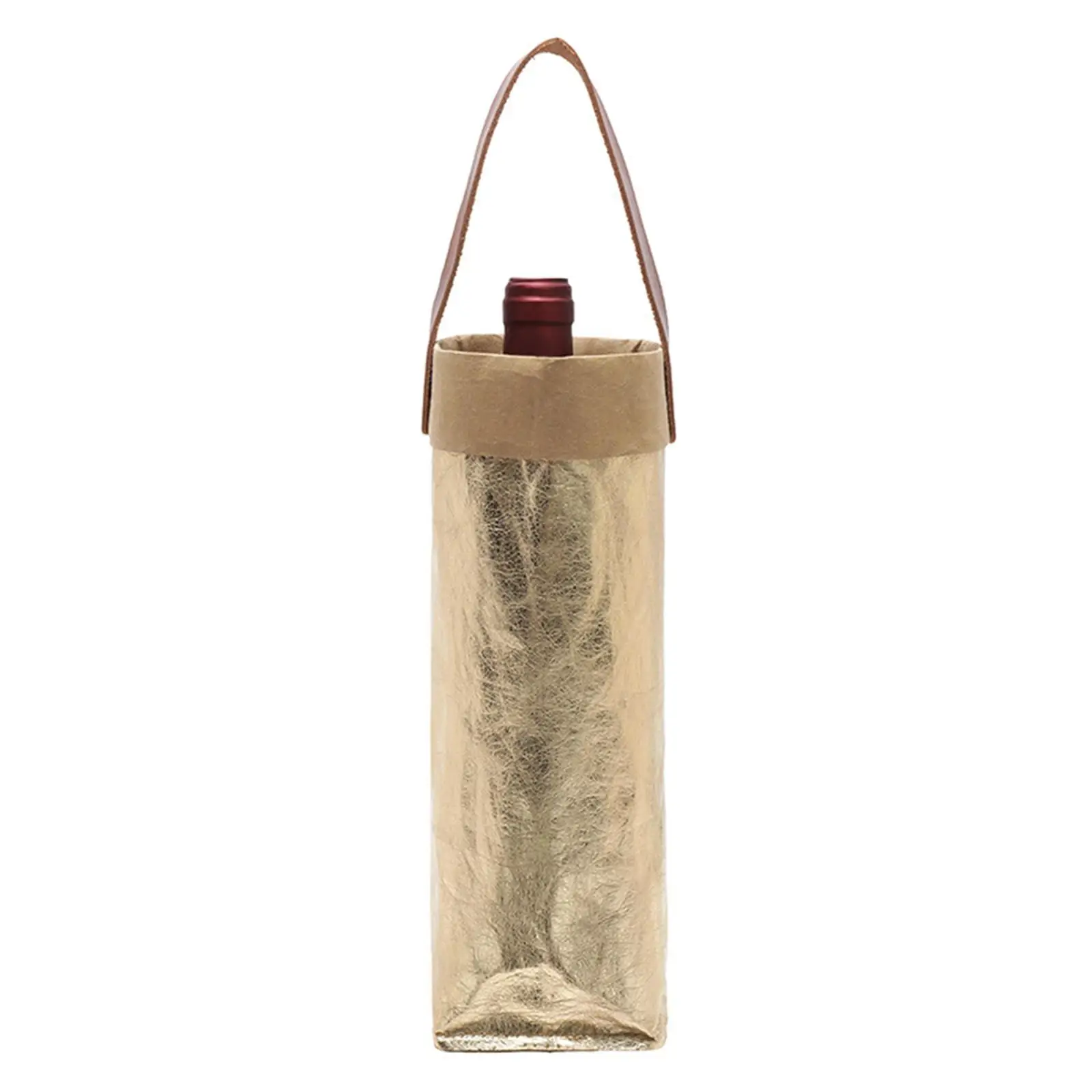 Kraft Paper Wine Bags Kraft Bags Wine Bag with Handles Gift Wrap for Party