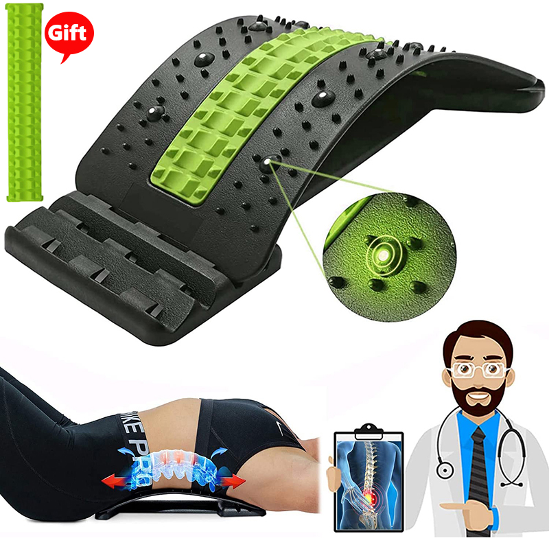 Best of 4 Level Back Massager Magnetic Therapy Back Stretcher Neck Stretch Massage Tools Lumbar Support Pain Relief Back Stretcher Reviews & Tips