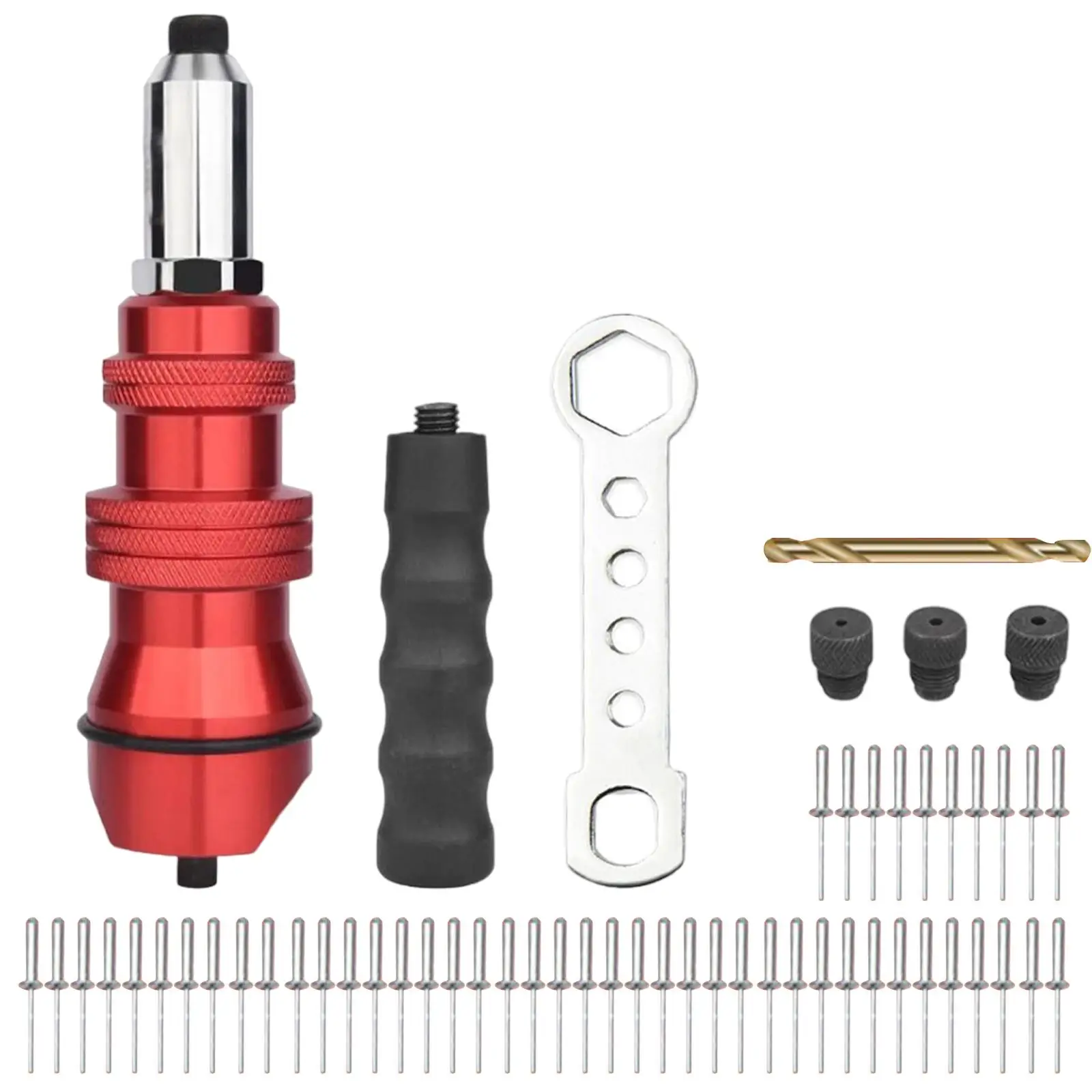 Cordless Drill Riveter Adapter Insert Nut Automatic Insert Threaded Hand Tools Electric Rivet Nut  Adapter for Outdoor Home