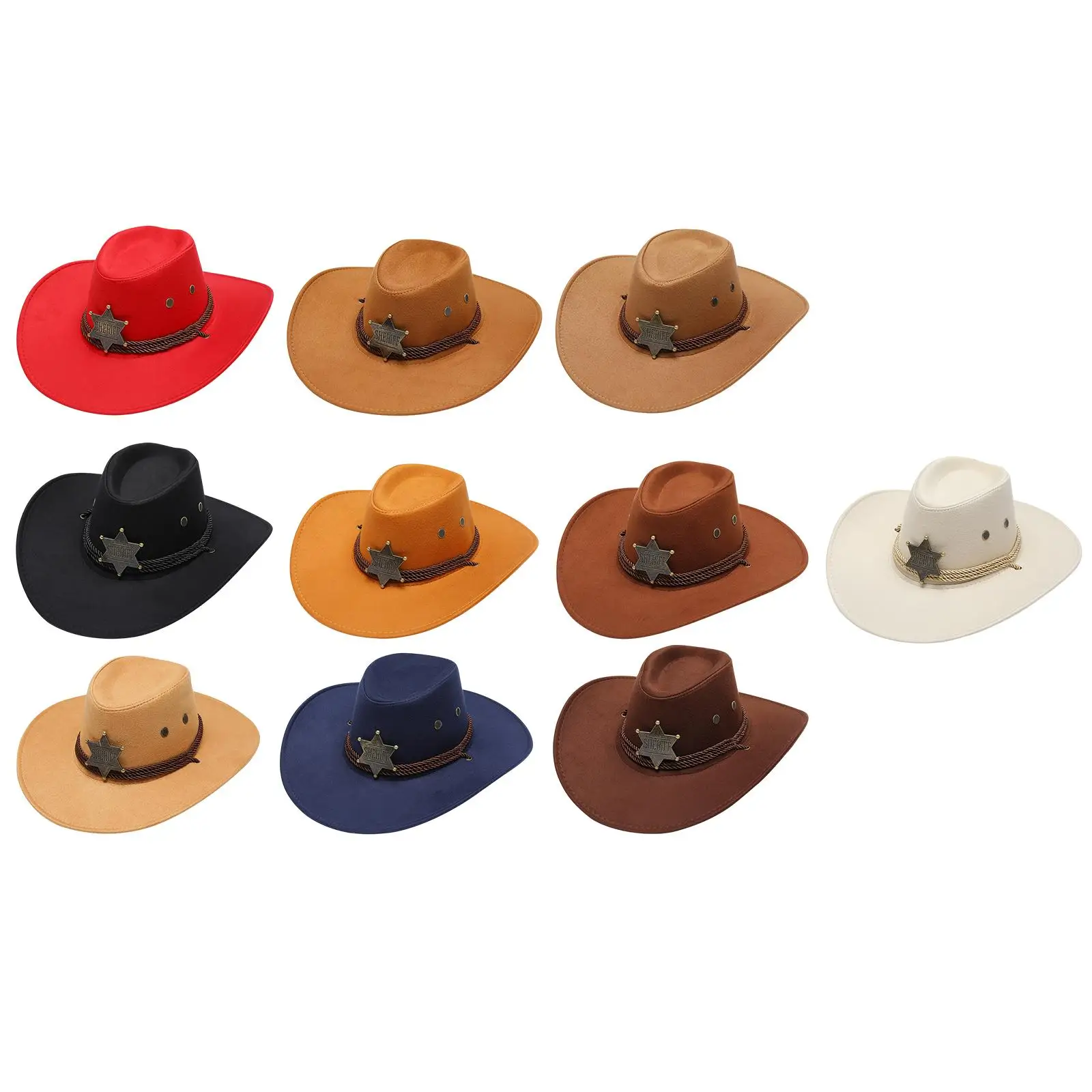 Western  Hat Women with Chin Strap Sombrero Stylish Unisex Cowgirl Hat Sun Hat for Beach Camping Cosplay Festivals Fishing