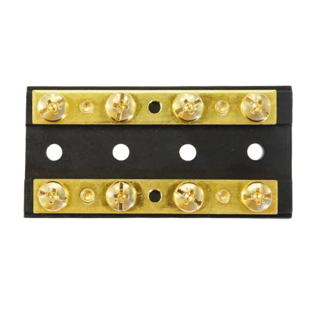  8 Position Double Row Brass Bus Bar Electric Terminal, Power and Ground Junction Distribution A 32V