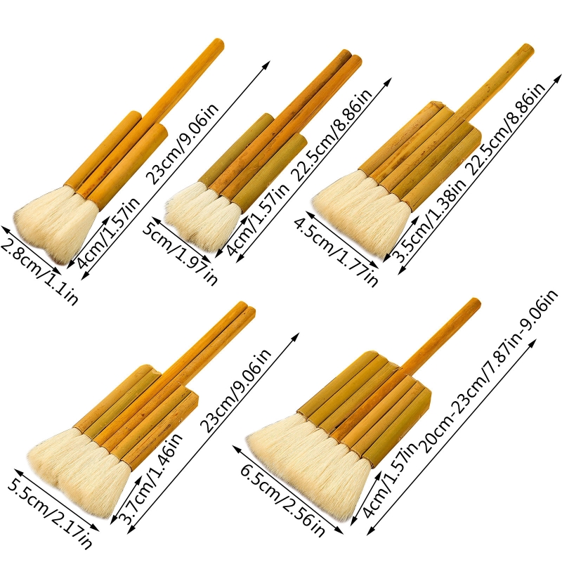 Hake Kunst Pinsel Hake Mixer Pinsel Applikator Ziegenhaar Zeichnung Pinsel 3/4/5/6/7 Rohre für Keramik Aquarell P9JD – Detail 6