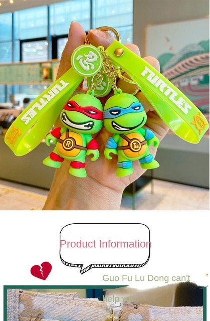 In Stock Teenage Mutant Ninja Turtle Keychain Cartoon Tortoise Keyring Leo  Raph Mikey Don Boy Girl Key Chains Children Gifts - AliExpress