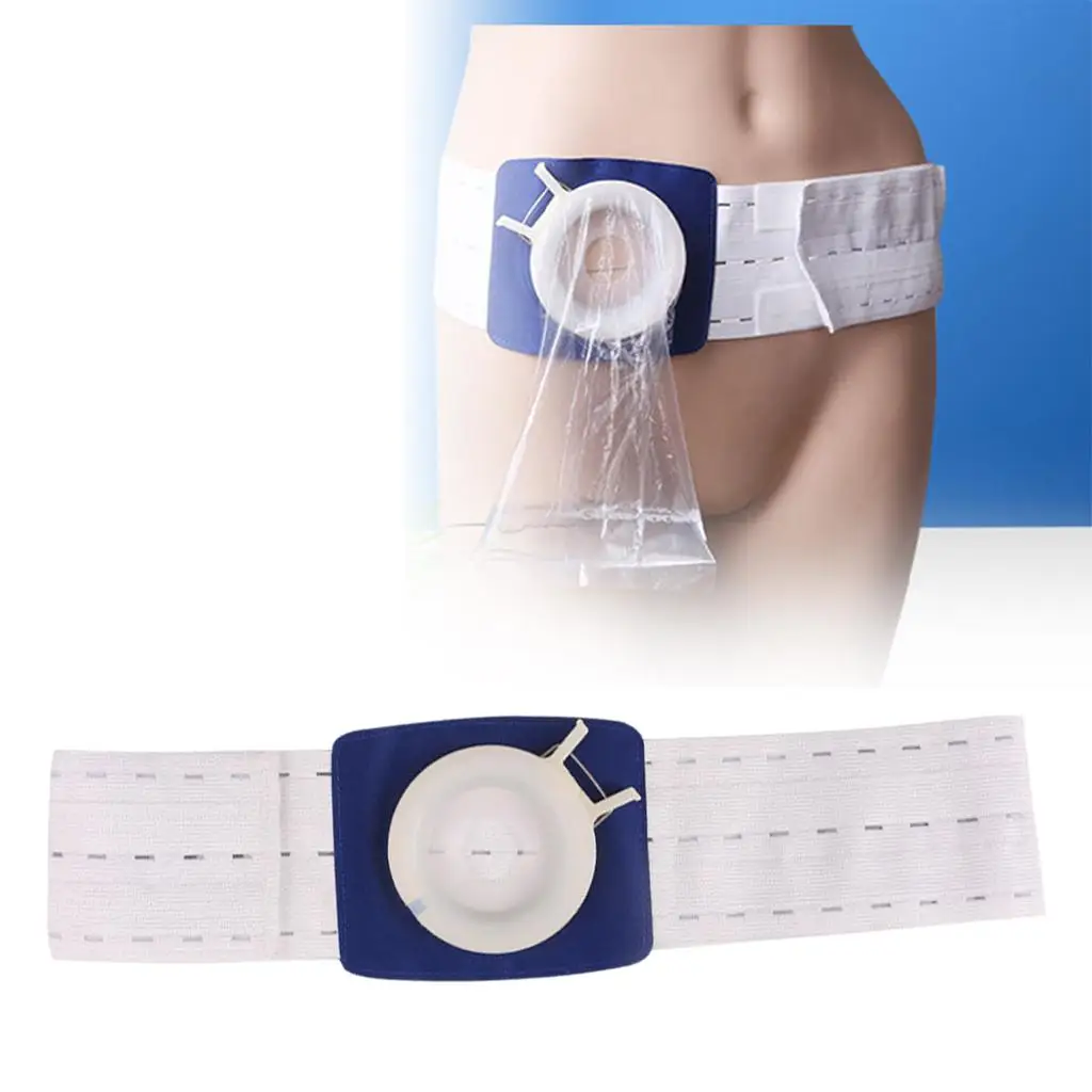 Abdominal Belt Adjustable Colostomy Ileostomy Surgery Soft Stretched Fabric, Soft Abdominal Hernia Support Belt for Hernia Care