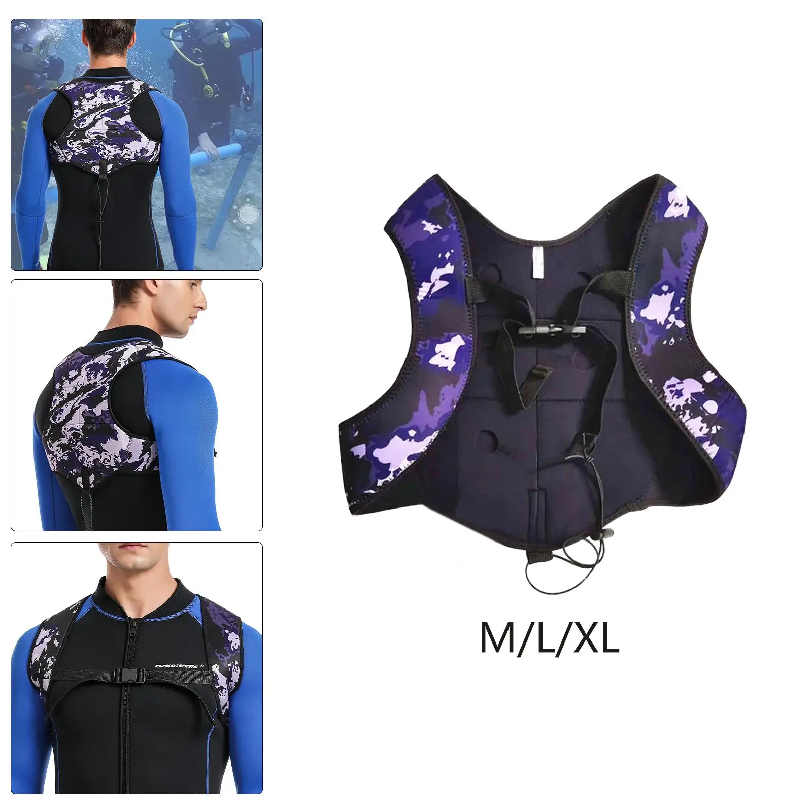 Multifunction Diving Weight Vest Underwater Hunting Snorkeling with 6 Drop