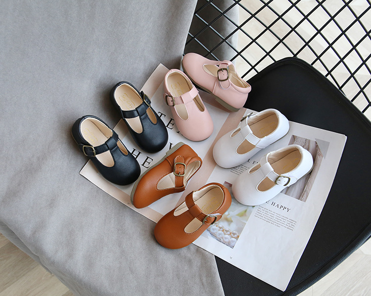 Frühling Herbst Kinder Schuhe T Strap Leder Schuhe Für Mädchen Jungen Nicht-slip Kleinkinder Mary Janes Baby Kinder Schnalle strap Wohnungen – Detail 4