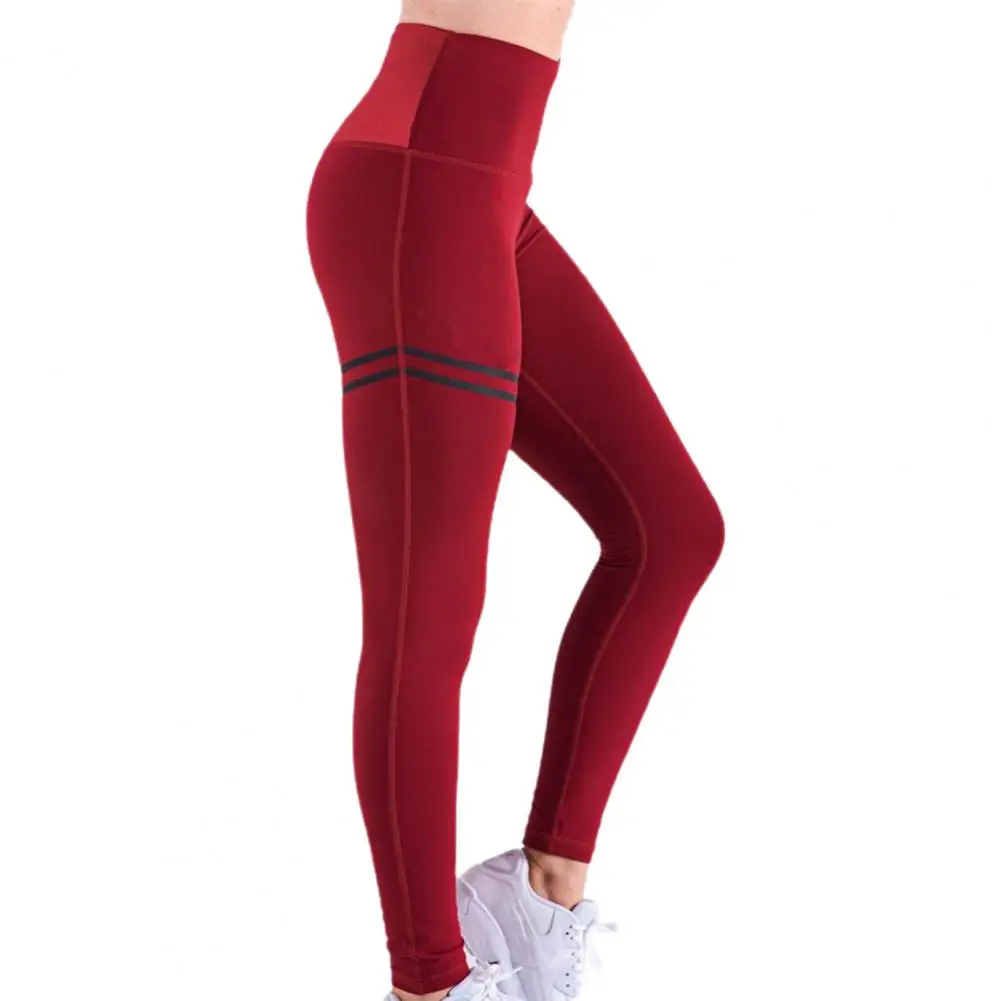 Leggings Fashion Women High Waist Hip Lifter Polyester Solid Color Stretchy Pants Leggings for Fitness Women's Clothing 2023