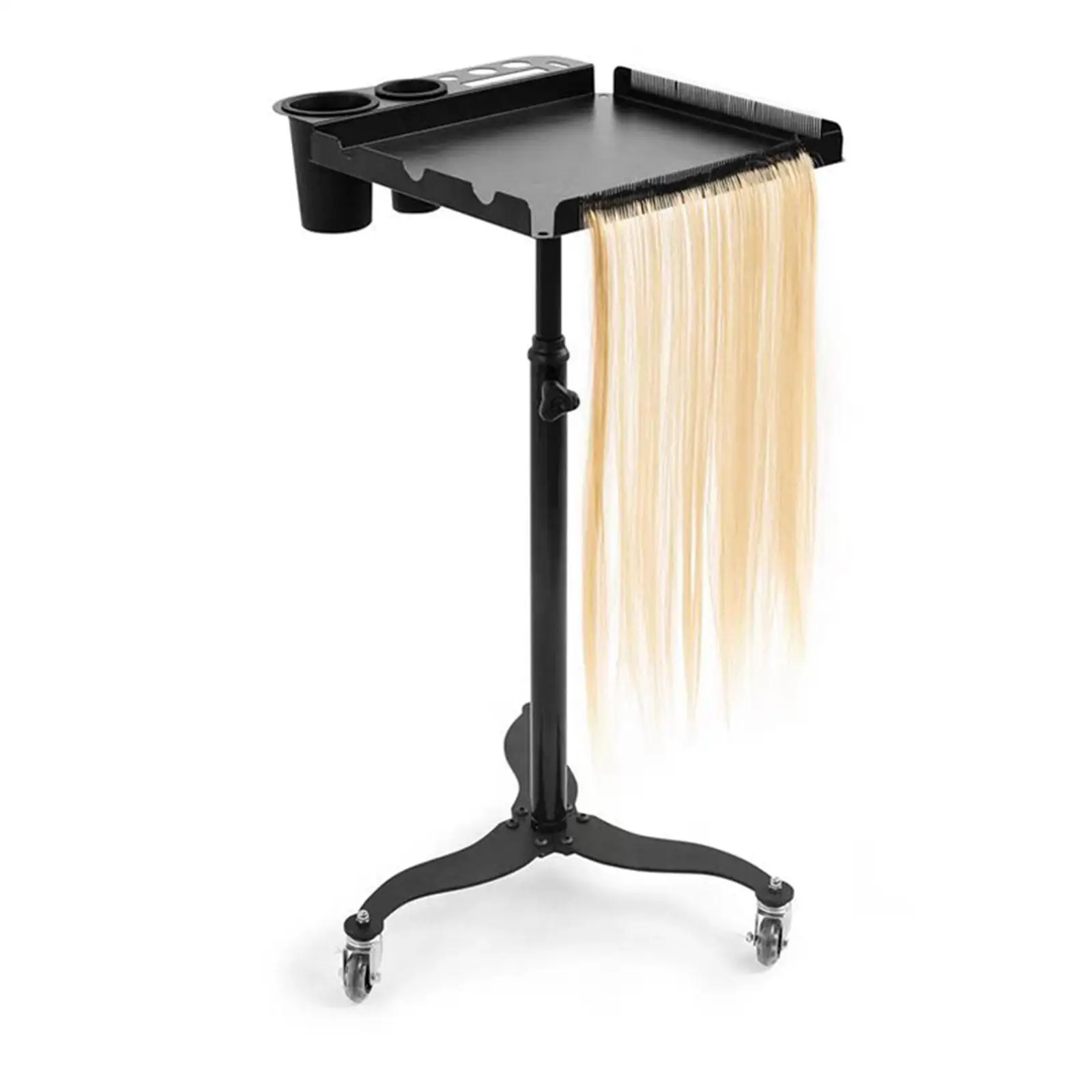Rolling Salon Tray Cart Organizer Hair Extension Tool Tray Cart Hair Color Service Tray for Salon