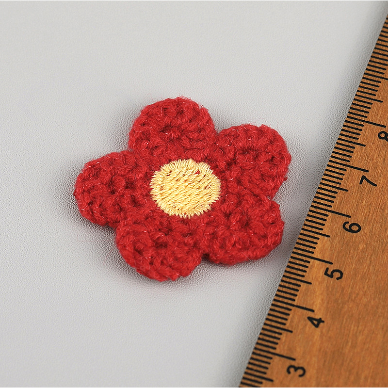 Woll blumen applique für DIY-Kleidung, Hut, Schuhe, Handwerk, Näh zubehör, Patches, Kopf bedeckungen, Haars pangen, Dekor zubehör – Detail 19