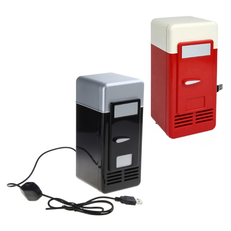 Title 2, USB Mini Fridge Refrigerator with LED Light Fri...