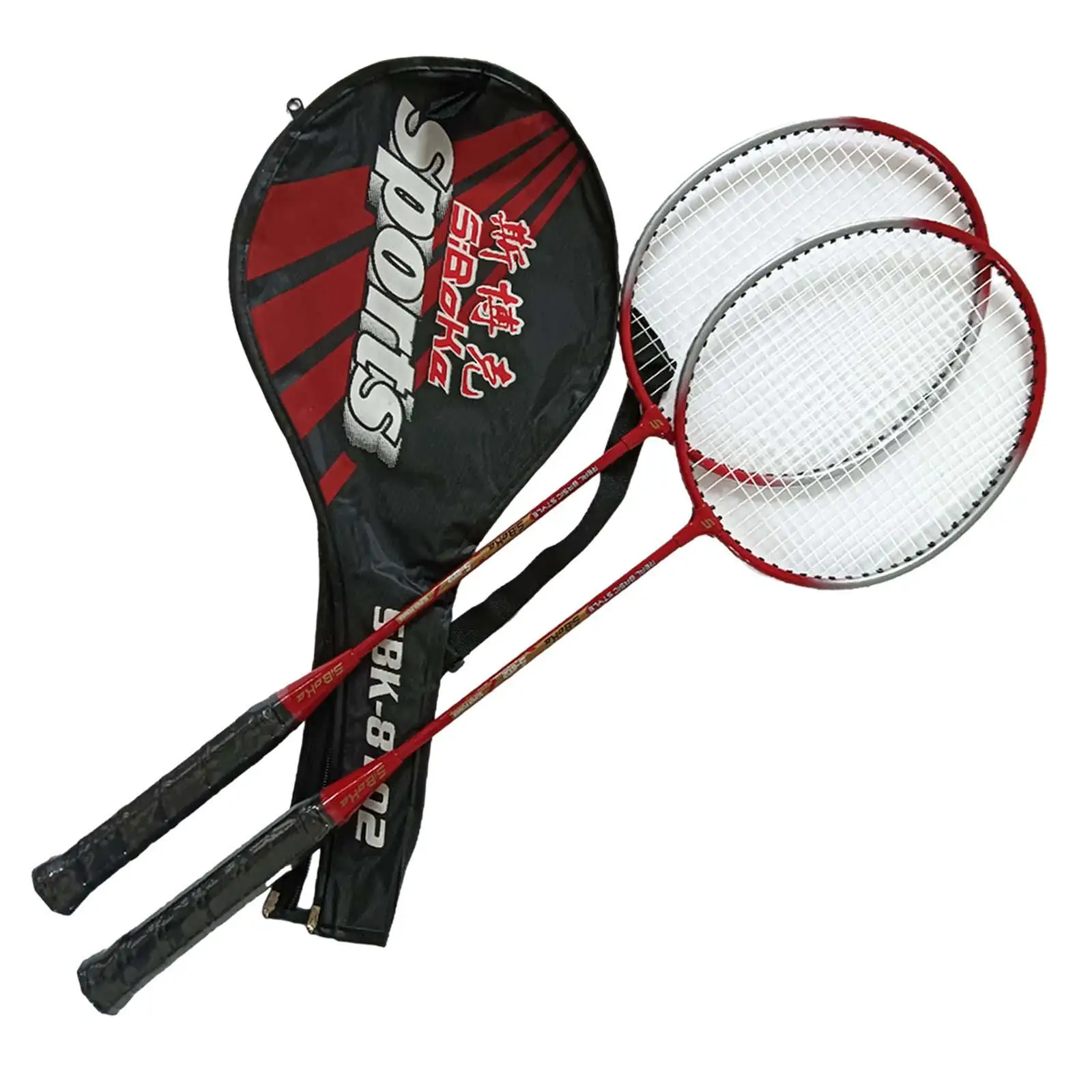 2 Pieces Badminton Racquet Set and Carrying Bag 2 Players Badminton Rackets