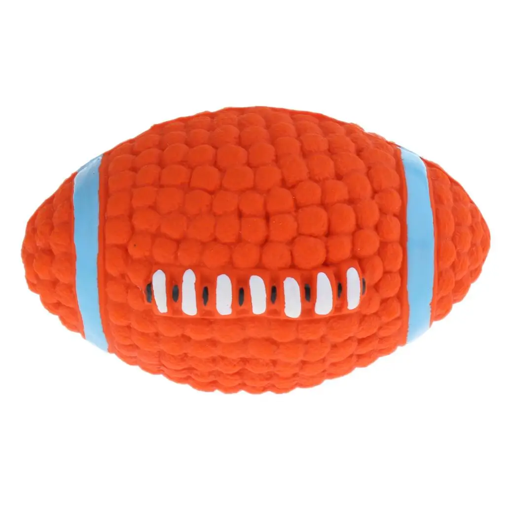 Squeaky Rugby/Football/Volleyball Balls Toys for Dogs Pets Playing and Training