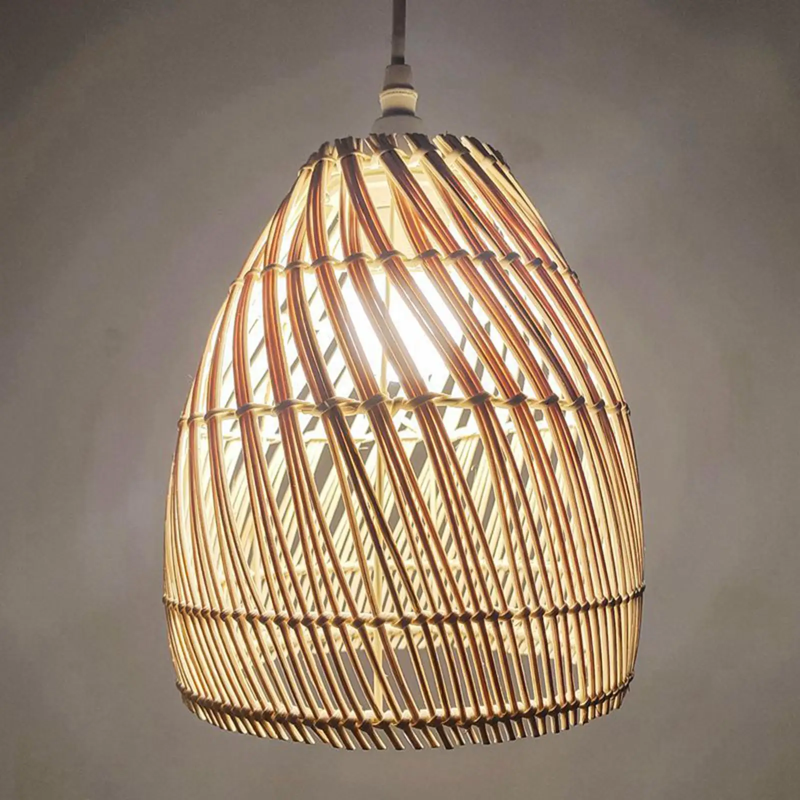 Ceiling Pendant Light Shade 1 Piece Weaved Light Fixture Wicker Lamp Shade for Pendant Light, Dining Room hotels Room Home