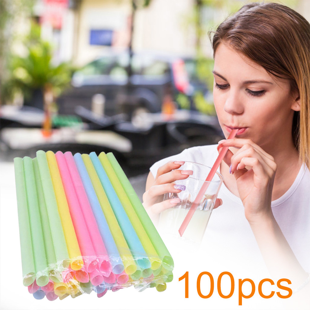 100-300 шт., пластиковые соломинки для дома и бара | AliExpress