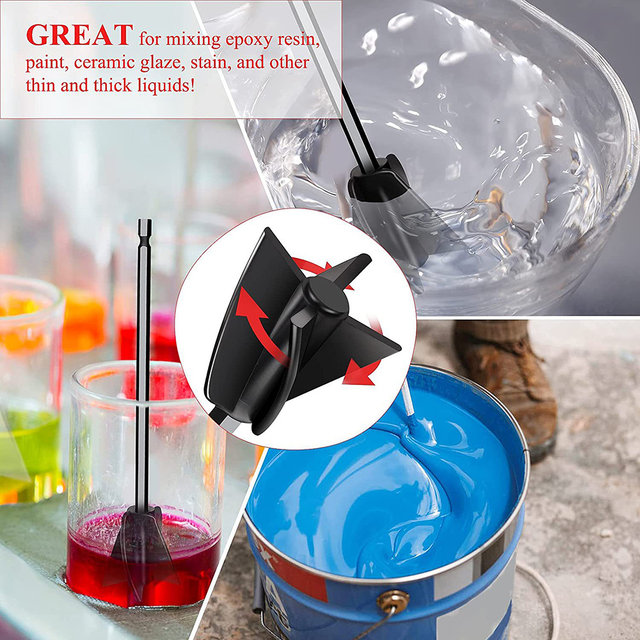 Solid Mixer Drill Paddle Plastic Paint Mixer Paddle Helix Shape Tear  Resistant Paint Mixer Paddle Compact - AliExpress