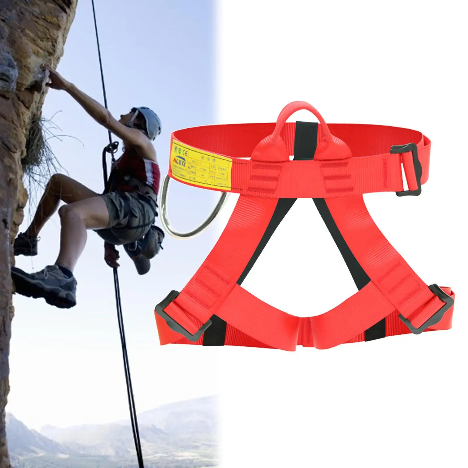 Professional Outdoor Sports Safety Belt Rock Mountain Climbing Harness Half Body Harness for Adults Men Women