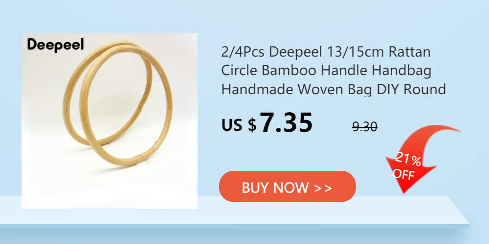 2/4Pcs Deepeel 7.5-18cm Bamboo Rings Bag Handles DIY Handmade Craft Wooden Bags Closure Round Handle Purse Woven Accessories