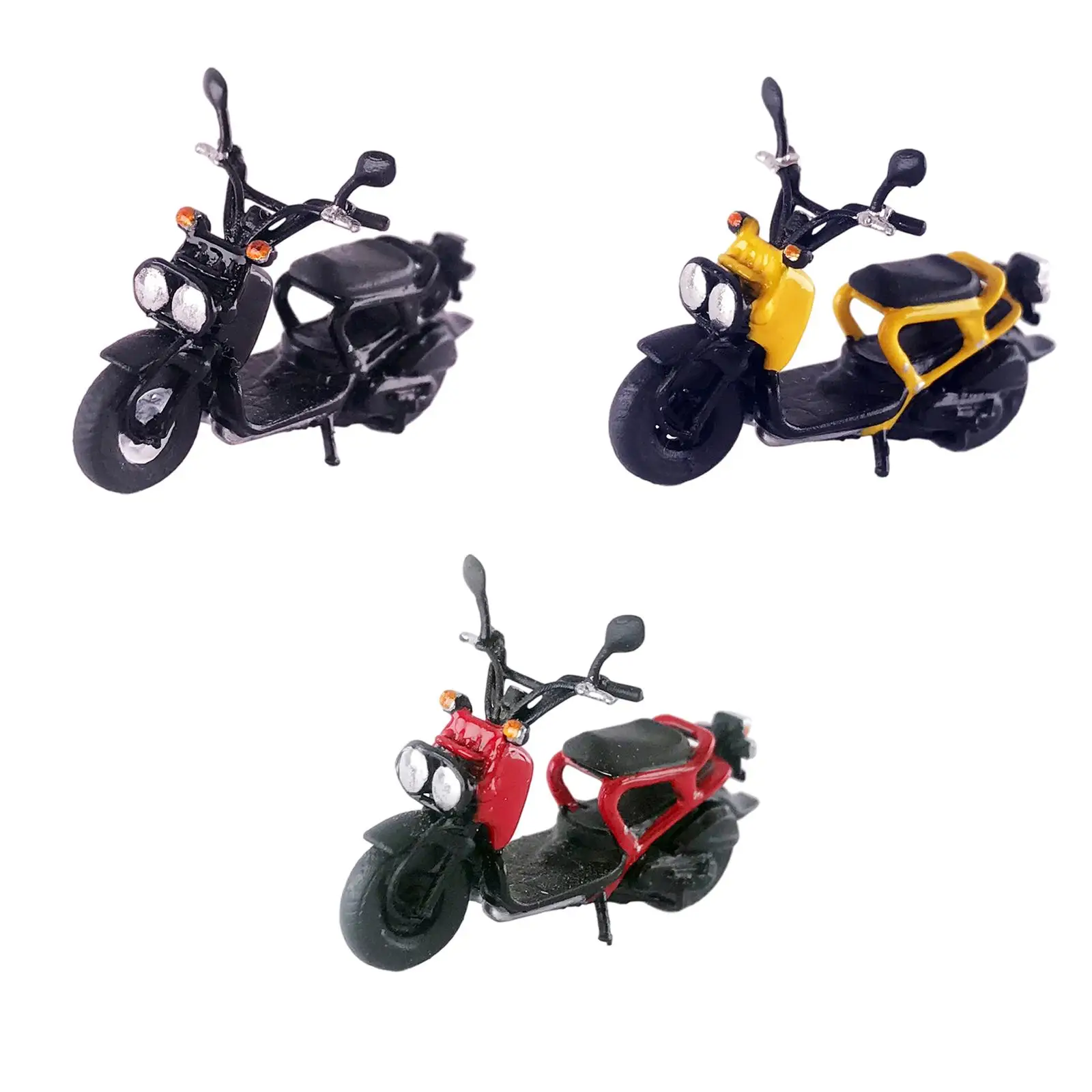 Simulation Retro Motorcycle Model 1:64 Scenes Decoration Model Toys for Sand Table