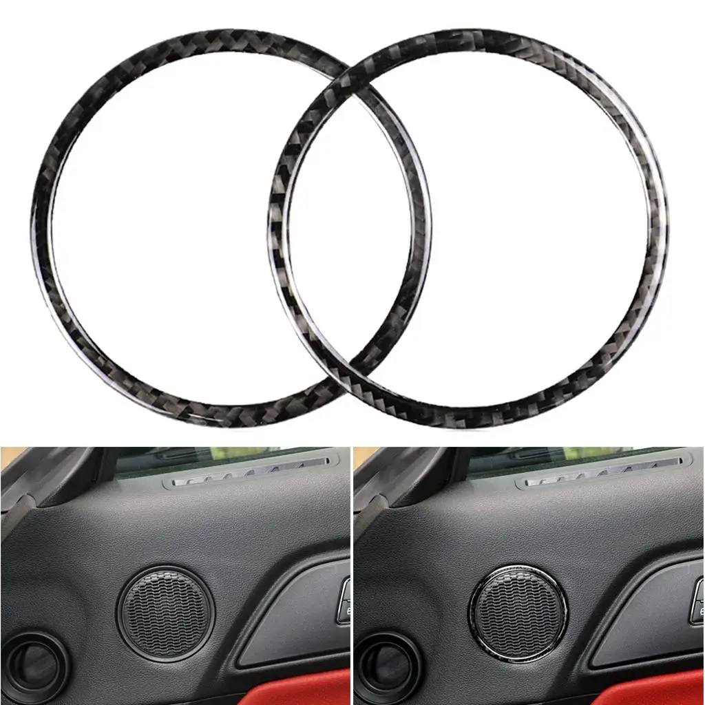 1 Pair Car Door Speaker Ring Protective Cover For Ford  2015-2017