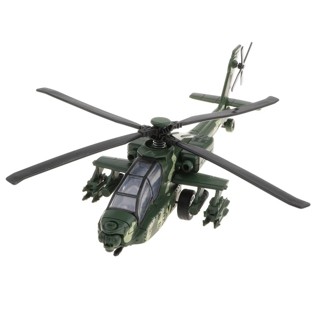 Alloy Die-cast Chinese CAIC Z-10 Military Helicopter Model, 1/32 Pull Back Plane Toy for Kids Toddlers