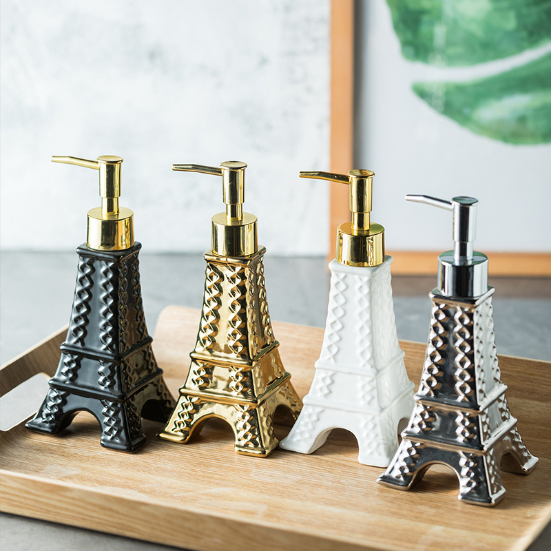 Ceramic Eiffel Tower Liquid Soap Dispenser