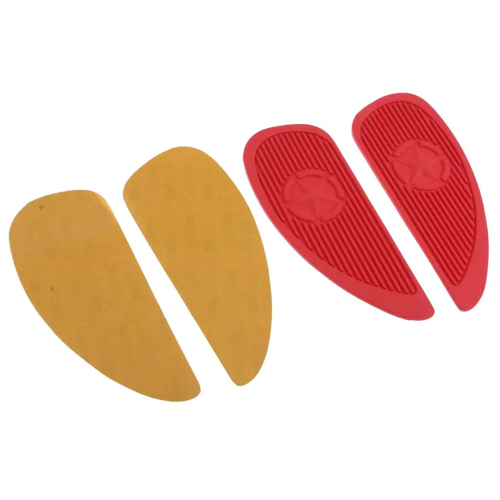 Pair Red Tank Traction Pad Side Fuel   Decal Universal Fit for Honda