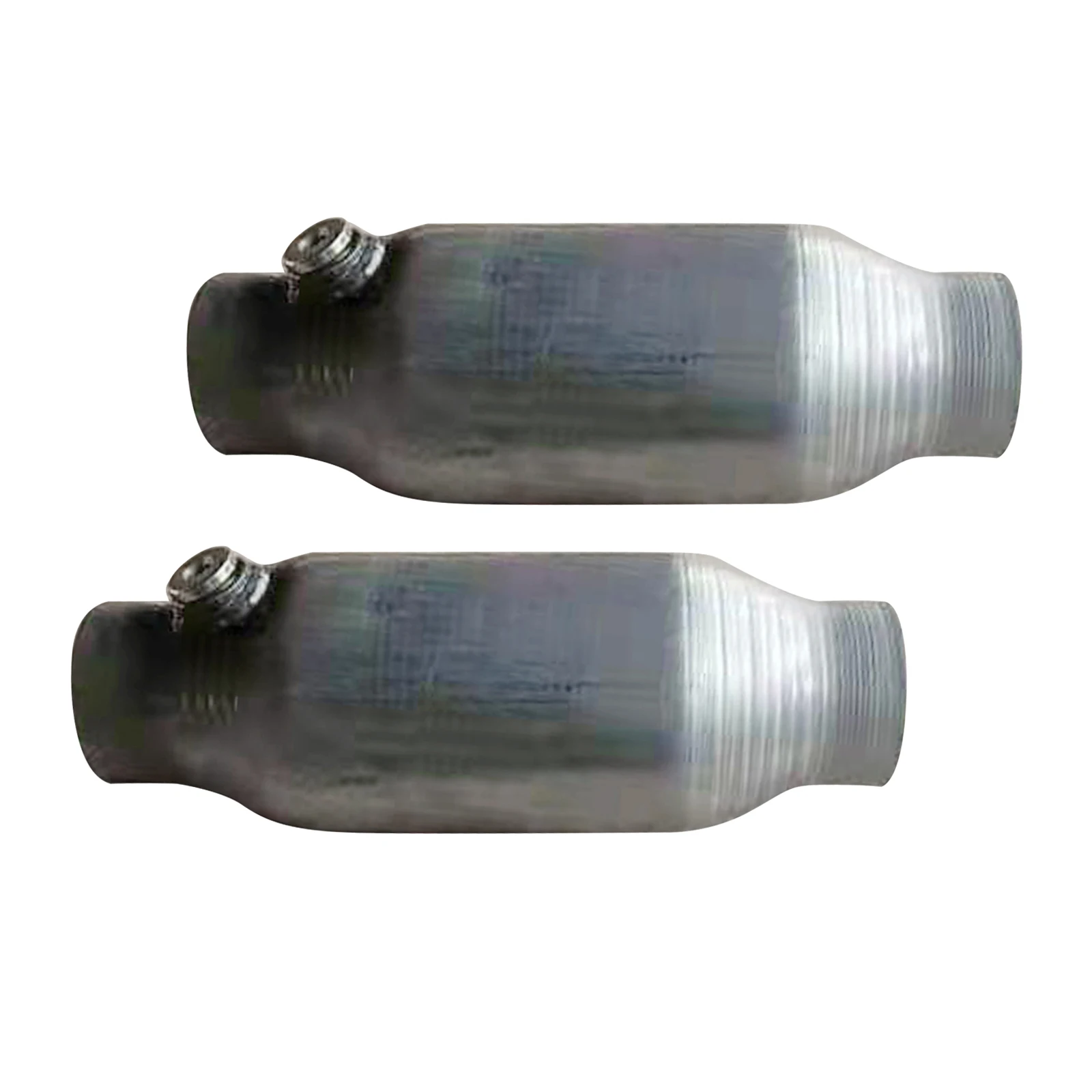 2Pcs 2.5 inches Universal Stainless Catalytic Converter High Flow 410250 High Performance