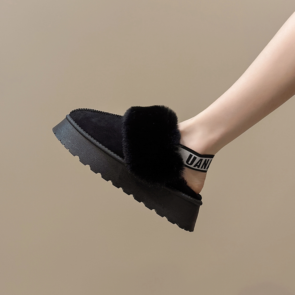 Title 1, Woolly slippers women wear 2023 new fur one plu...