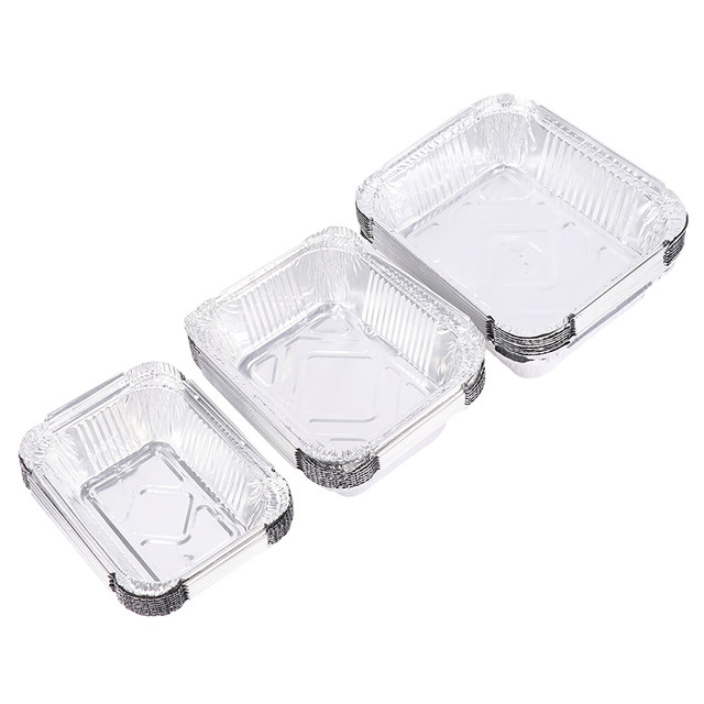 Rectangular Tinfoil Tray, Bbq Special Thickened Bowl, Takeaway Commercial,  Baking Disposable Aluminum Foil Packaging Box - Temu Germany