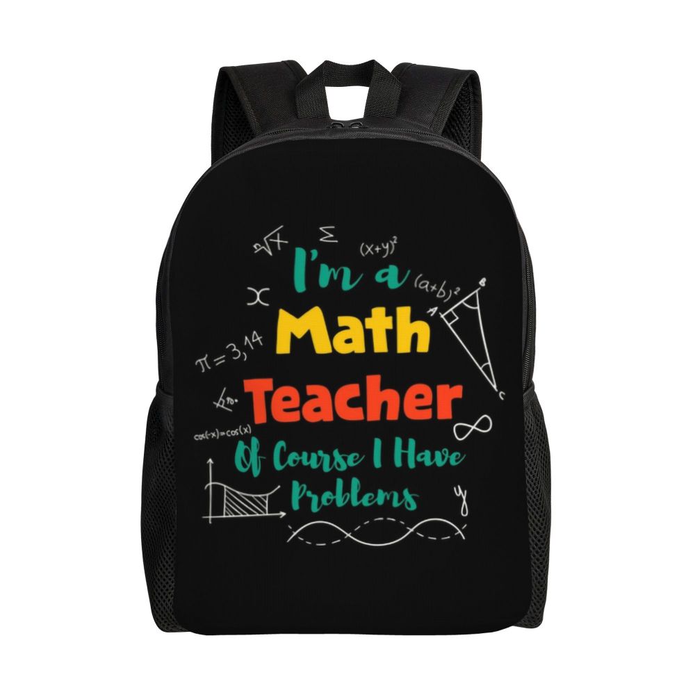 Mochilas impermeáveis do professor da matemática para