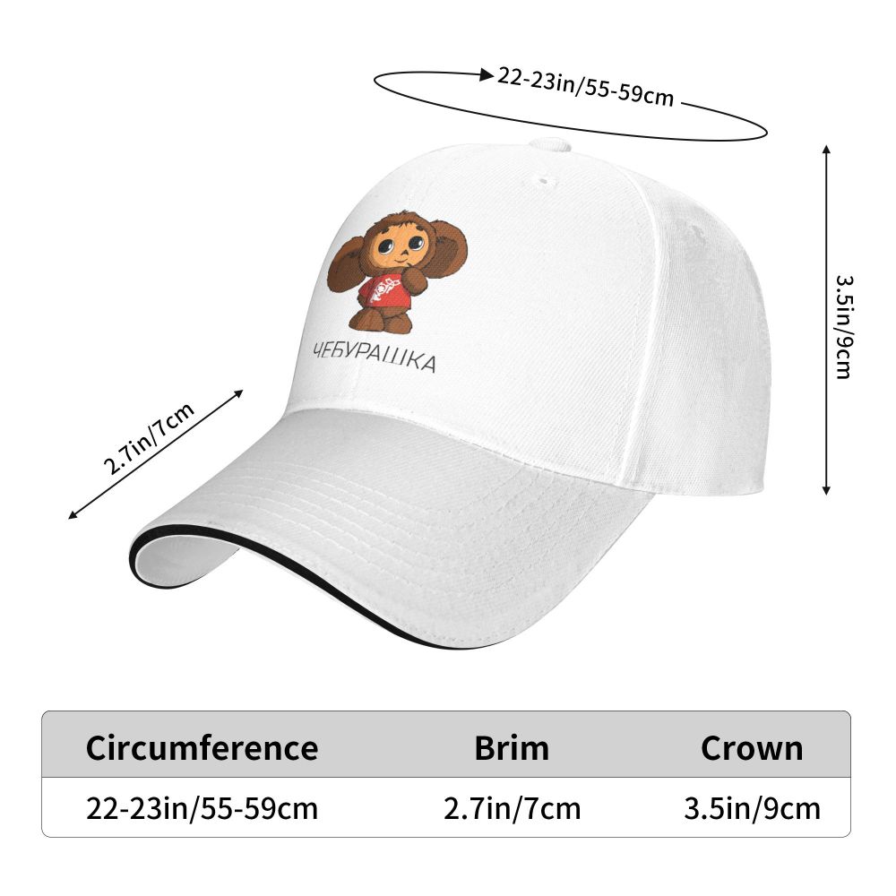 Denken Cheburashka niedlichen sowjetischen russischen Cartoon Männer Baseball mützen Schirmmütze Sonnenschutz Fahrrad hut – Detail 6