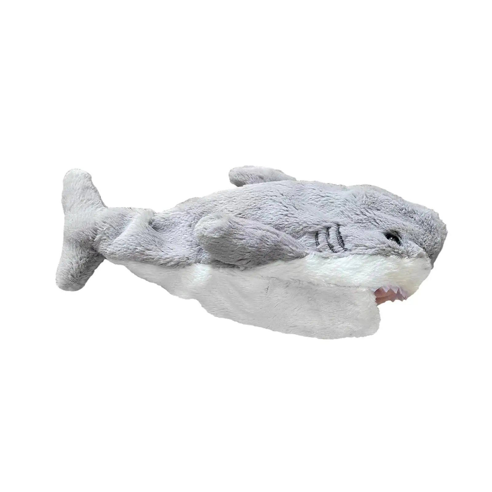 Plush Shark Shape Pencil Case Cute Stuffed Animal Bag for Office Home Gift