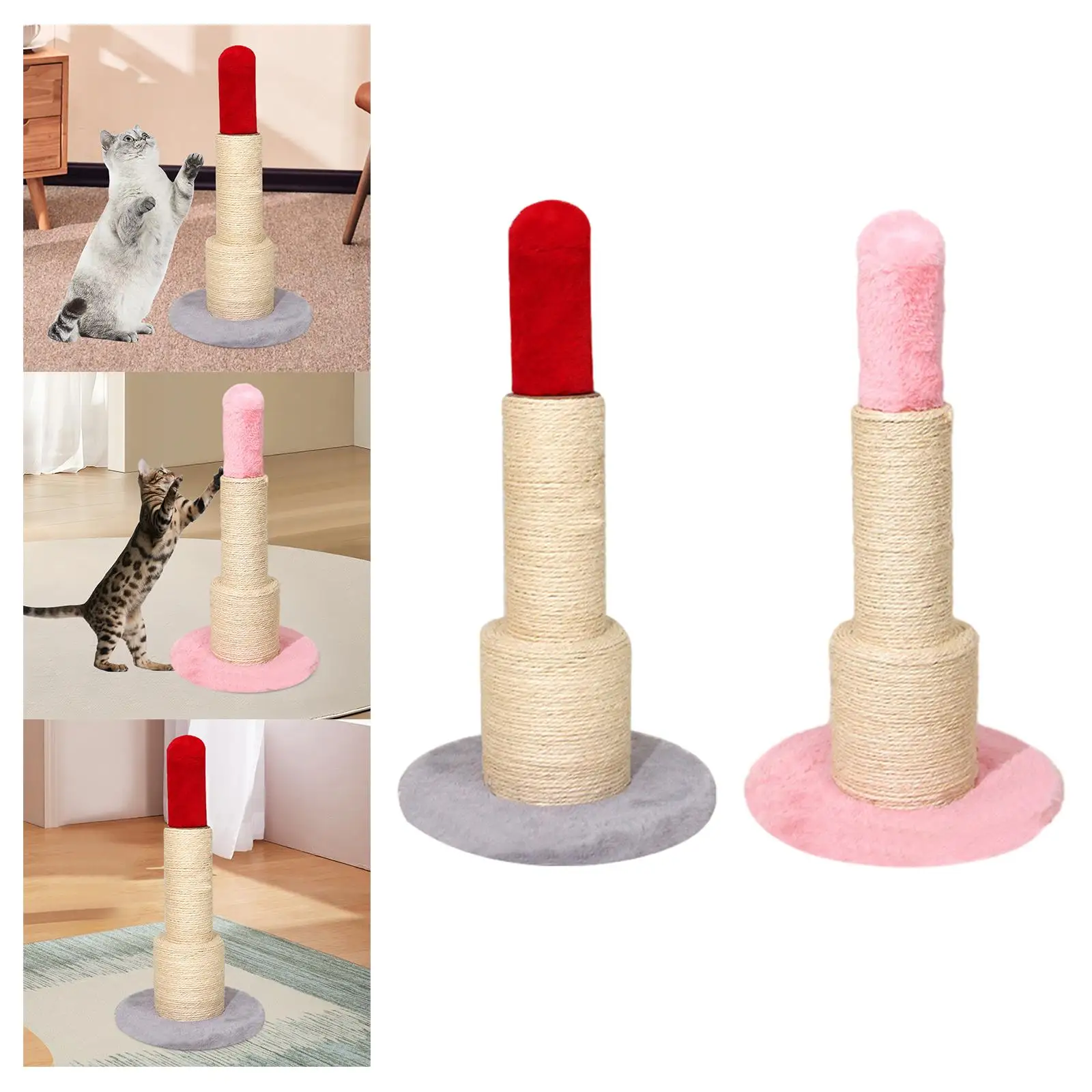 Cute Kitten Cats Tree Scratching Posts 22.5inch Height Cat Scratcher for Indoor Cats Kitten Adult Large Cats Playing Climbing