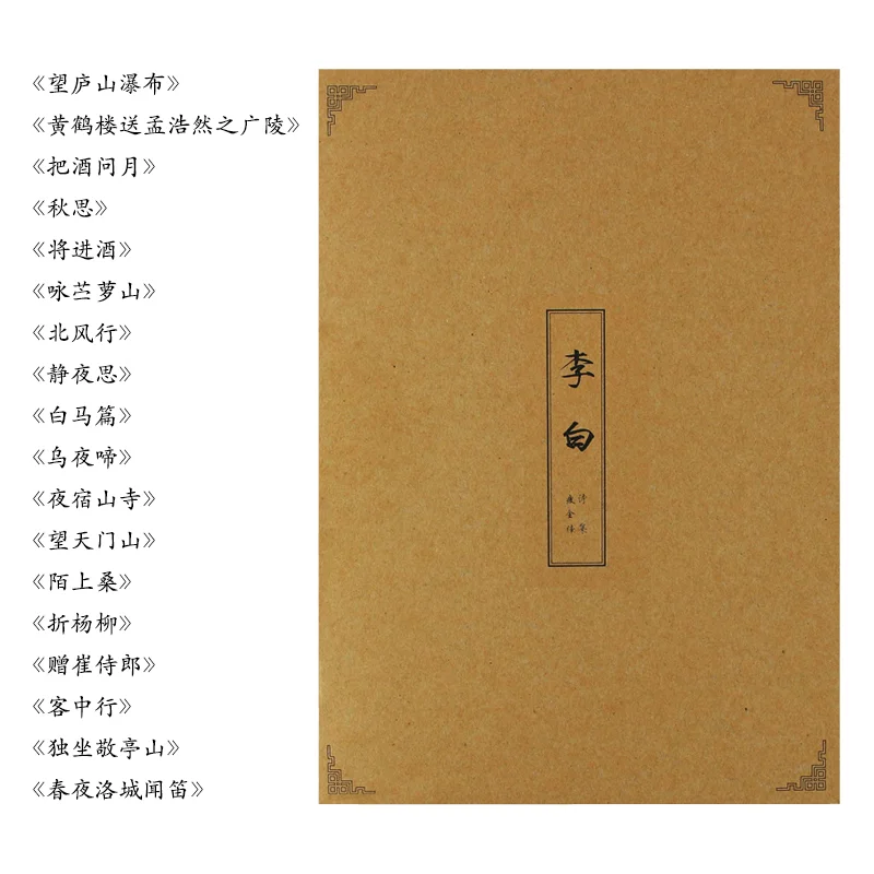 Shou Jin Ti Caligrafia Copybook, Hard Pen,