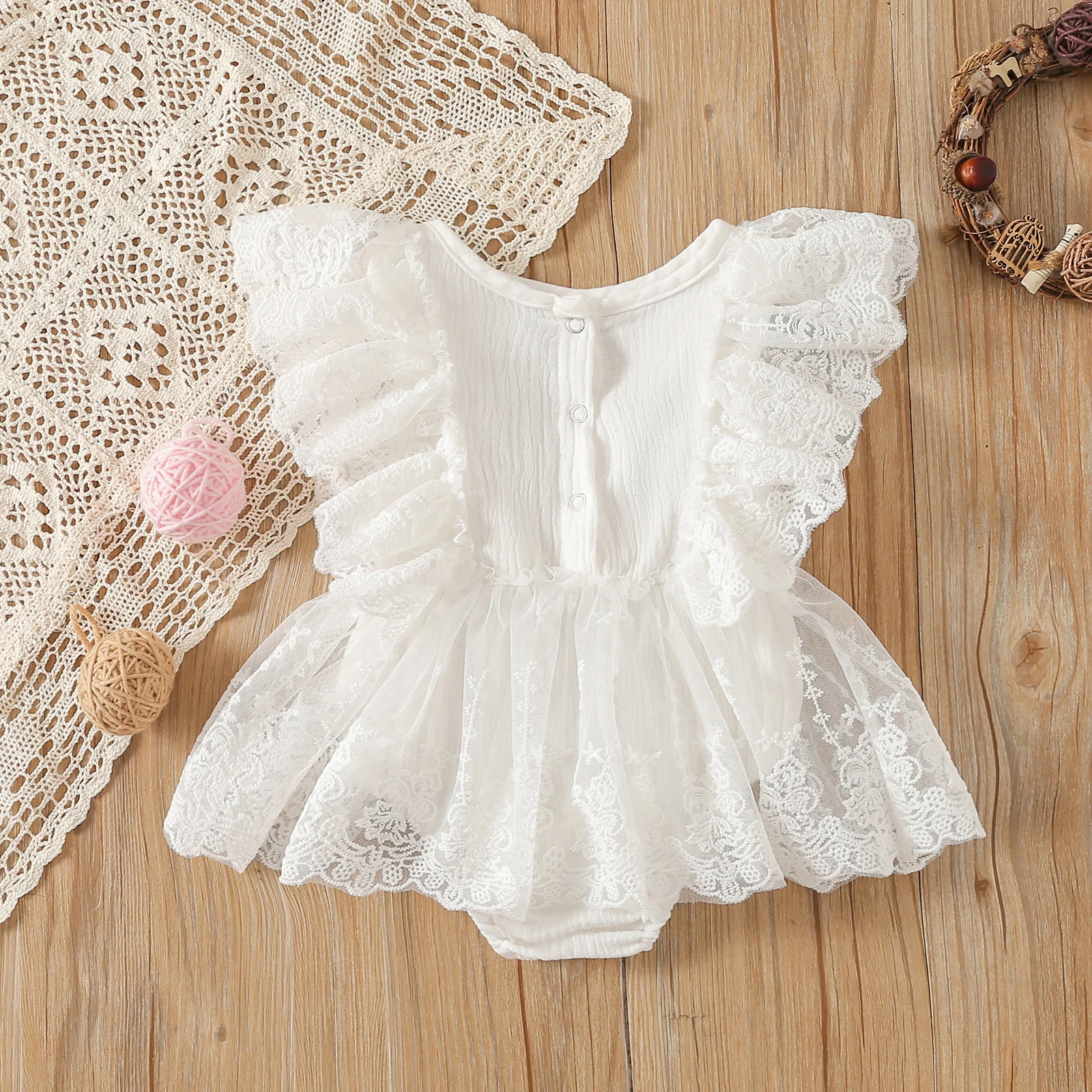Cotton baby suit ma&baby 0-18M Summer Newborn Infant Baby Girl Romper Lace Ruffle Jumpsuit Princess Girls Birthday Party Costumes D01 Baby Bodysuits are cool