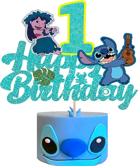 8pcs/set Disney Lilo & Stitch Cake Decor Cake Topper Birthday
