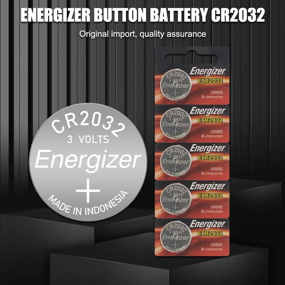 Energizer 5pcs 3v CR2032 CR 2032 Lithium Batteries Watch Pilas Button Coins Celula For Clock Computer Motherboard Calculator