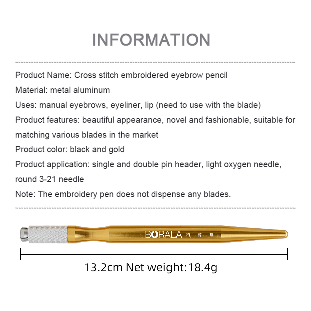 Best of AIMOOSI Borala 2Pcs Tattoo Microblading Pen Manual Piercing For Eyebrows Eyeliner Lips Body Art Semi Permanent Makeup Supplies Reviews & Tips - Image 2