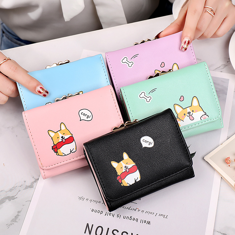 Cartoon dog women purse bag designer wallets famous brand women wallet  Ridge Wallet for Men Women's Wallets 