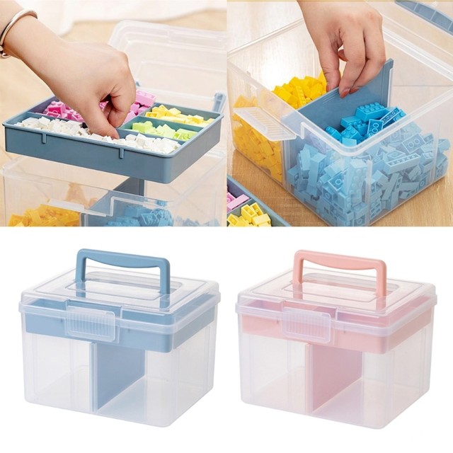 Dropship 3 Pack Foldable Storage Bin With Lid Stackable Plastic