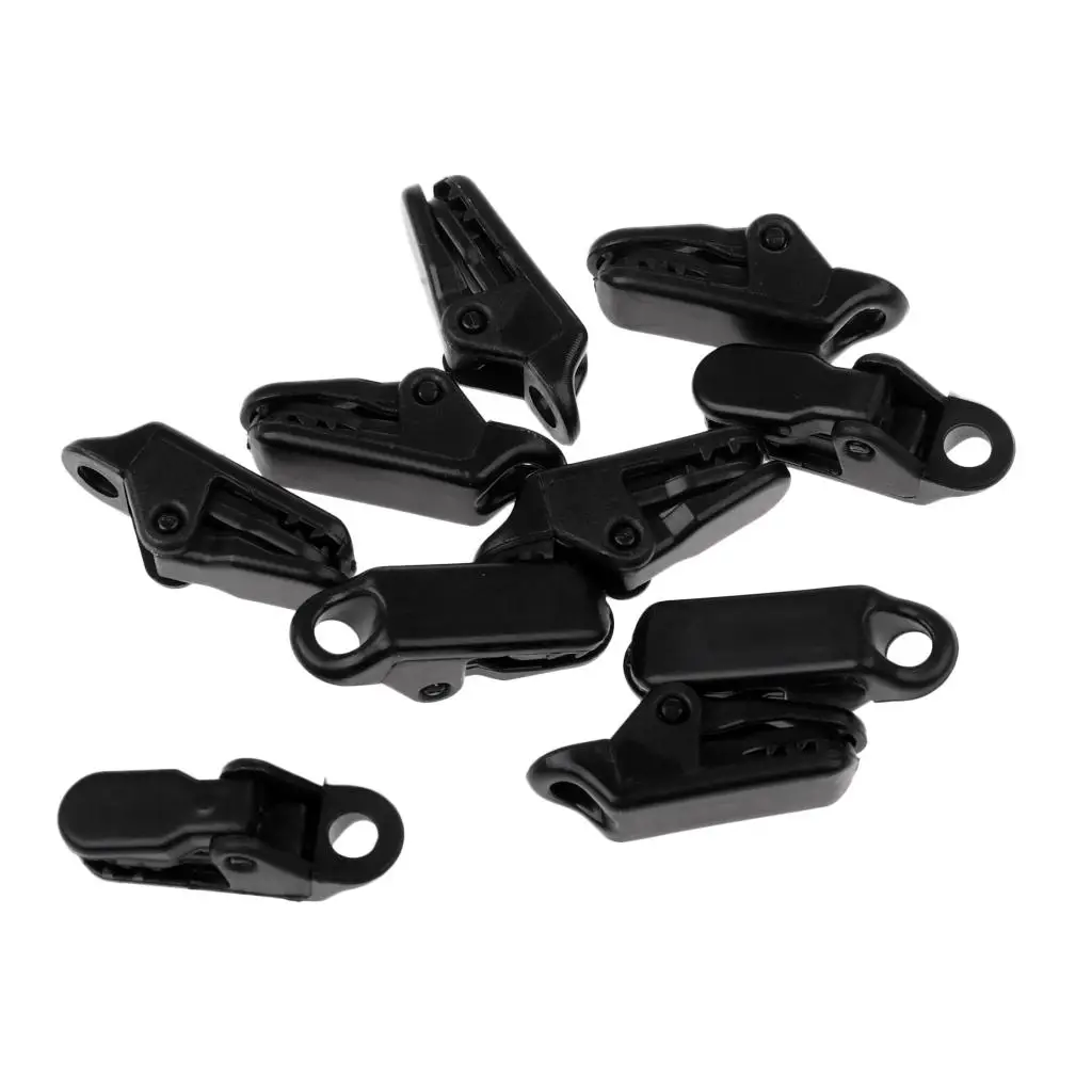 10pcs Camping Tent Clips Clip Fasteners Hanging Hooks in The