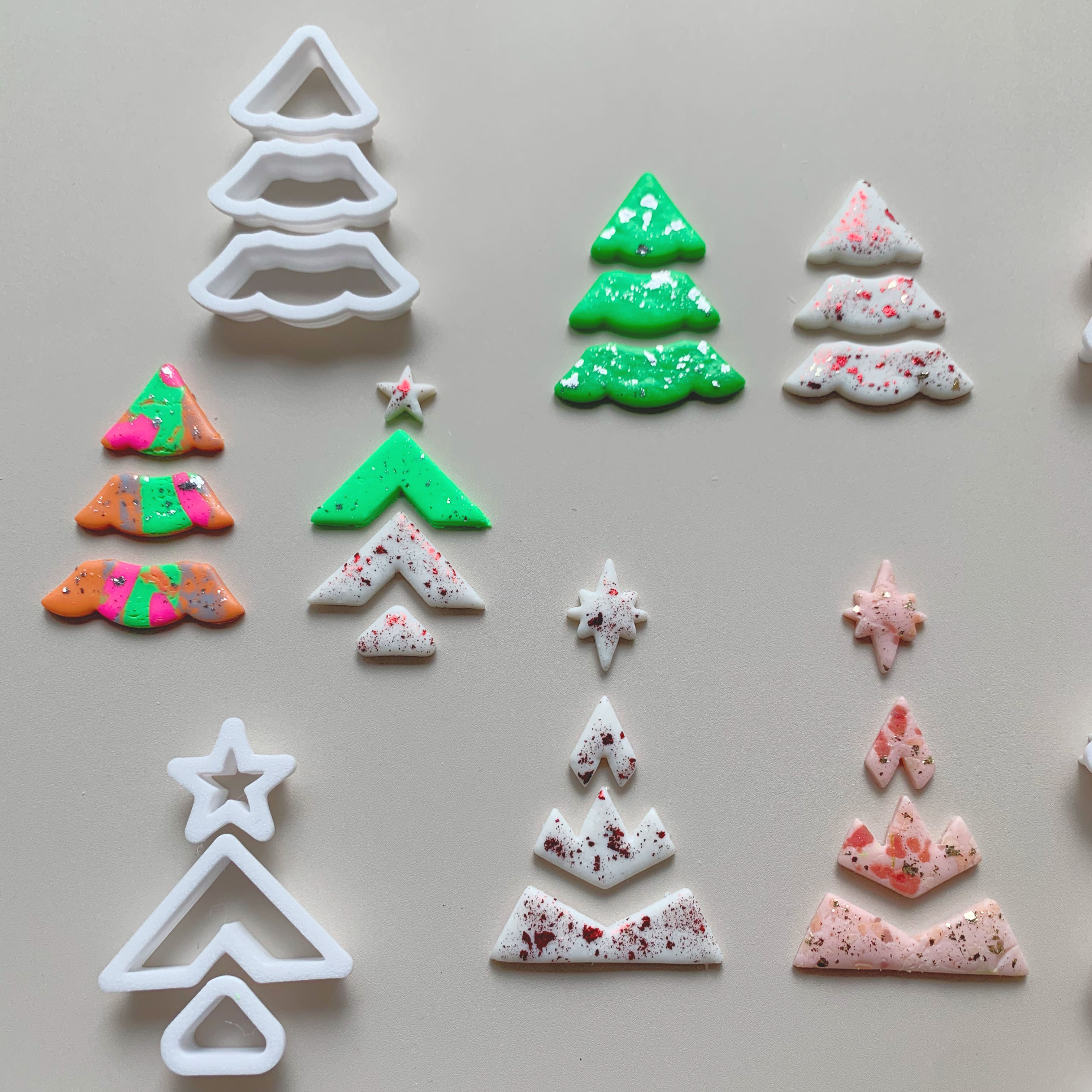 Description Picture 4 of itemCreative Design Christmas Tree Shape Earrings Molds Polymer Clay Cutters Cutting Molds For DIY Earrings Jewelry Making