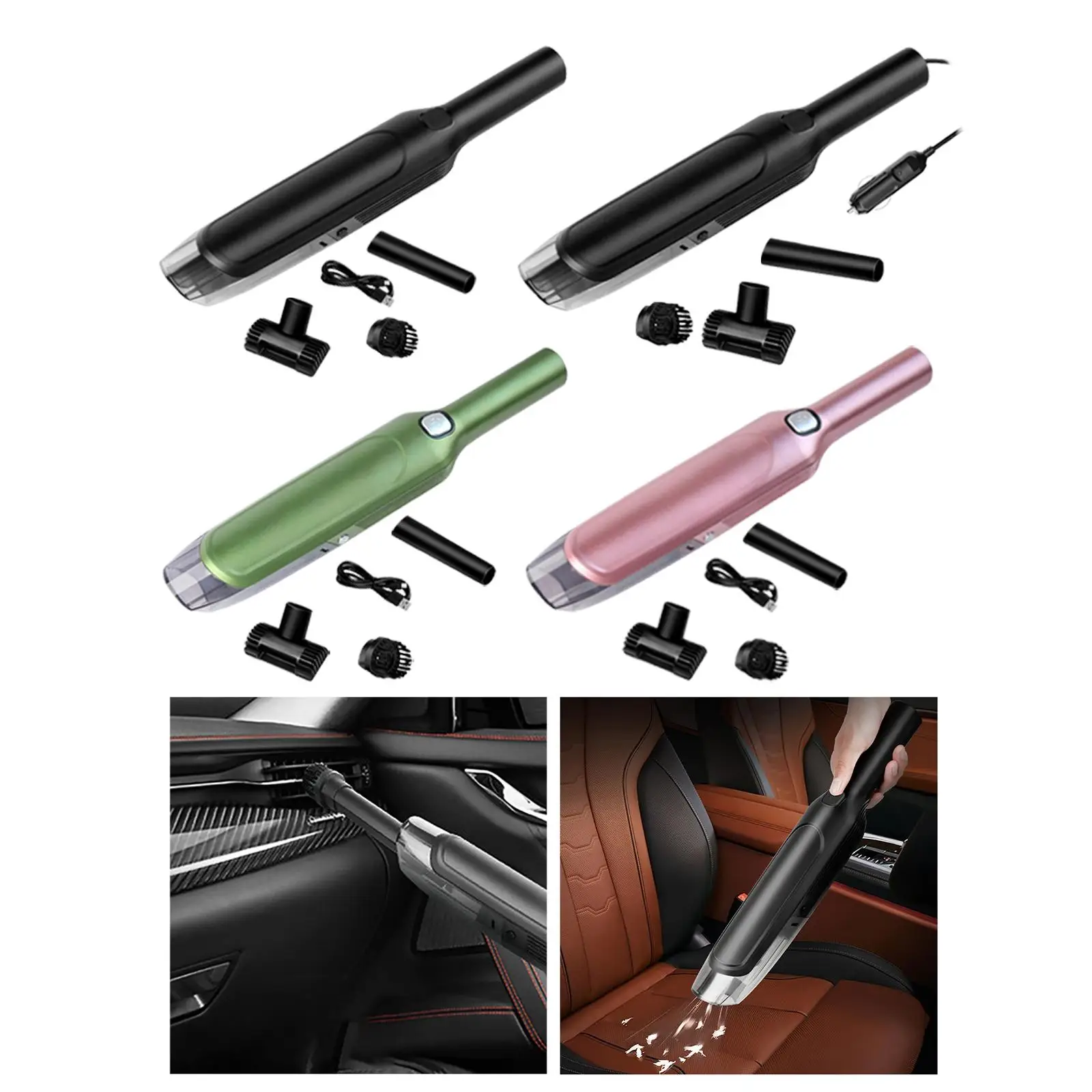 Cordless Car Vacuum Cleaner 8000PA Washable 4000mAh Battery Handheld Vacuum for Car Crevices Appliance USB Rechargeable