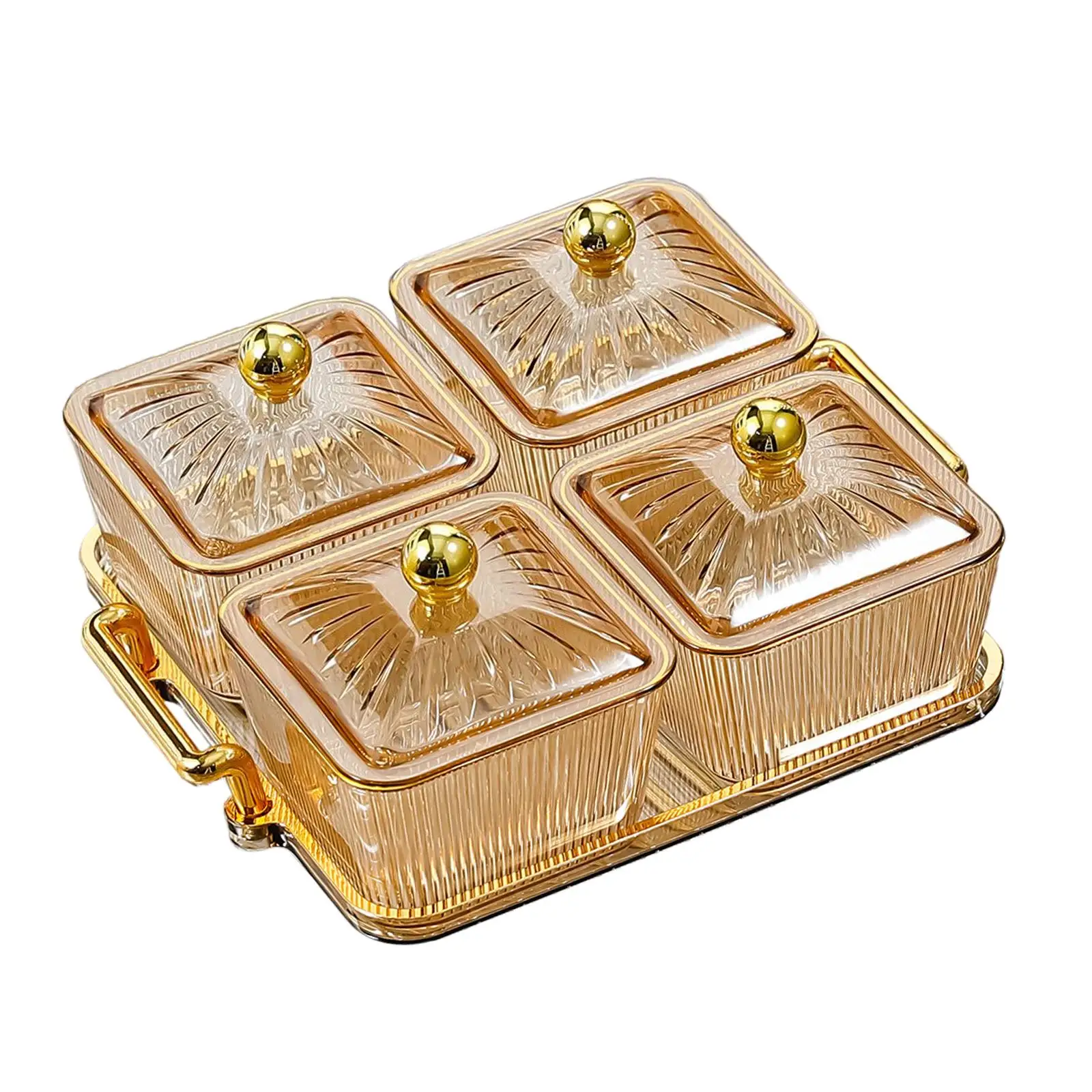 Serving Tray Multifunctional Divided Cookies Jar for Wedding Holiday Kitchen
