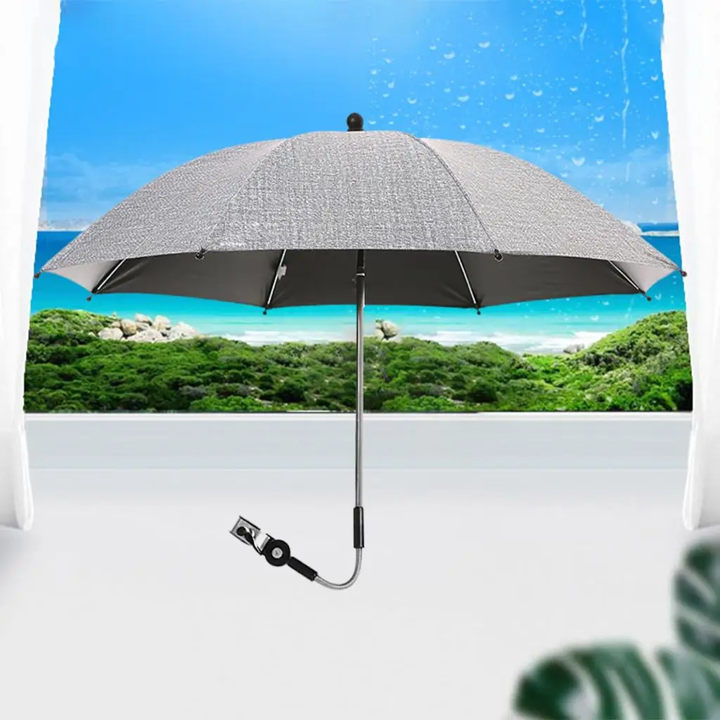 Baby Stroller Umbrella Infant Buggy Pram Pushchair Trolley Accessories Sun Protection Parasol Rain Protecter Canopy Cover