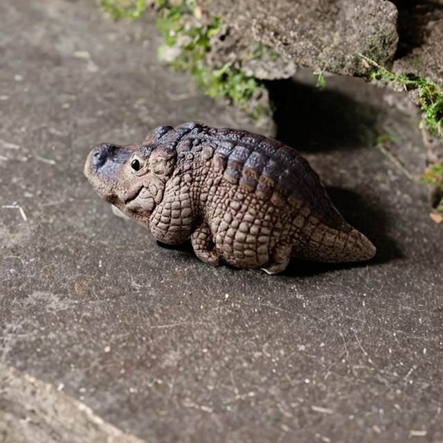 陶器粘土ミニワニ口彫刻、ティー愛好家のためのミニチュア置物、小さな素敵なクロコダイル、装飾的な装飾 - AliExpress