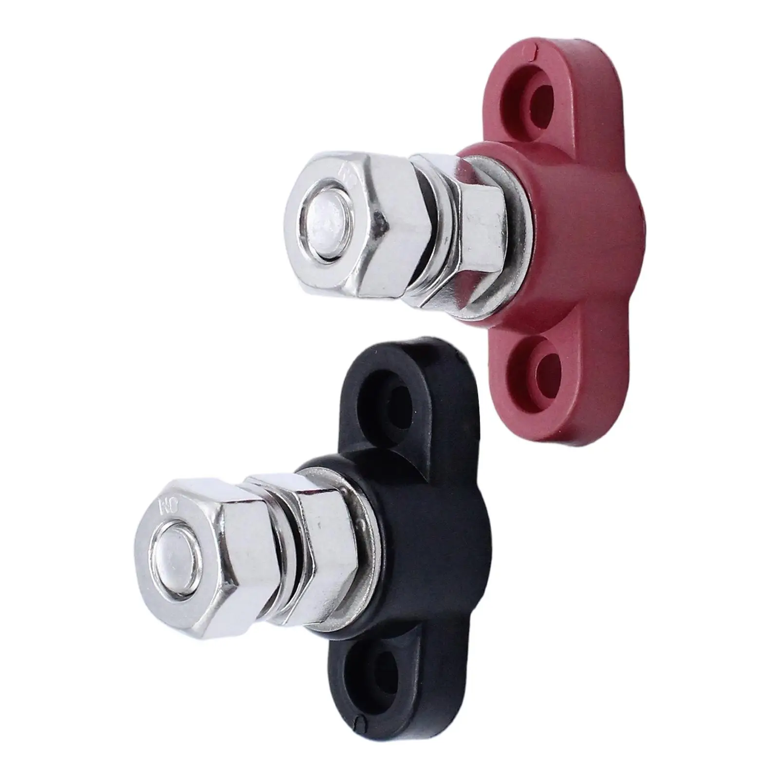Power Junction Posts Stainless Steel Insulated Heavy-Duty Red Black Set Electrical Parts Terminal Stud Terminal Block