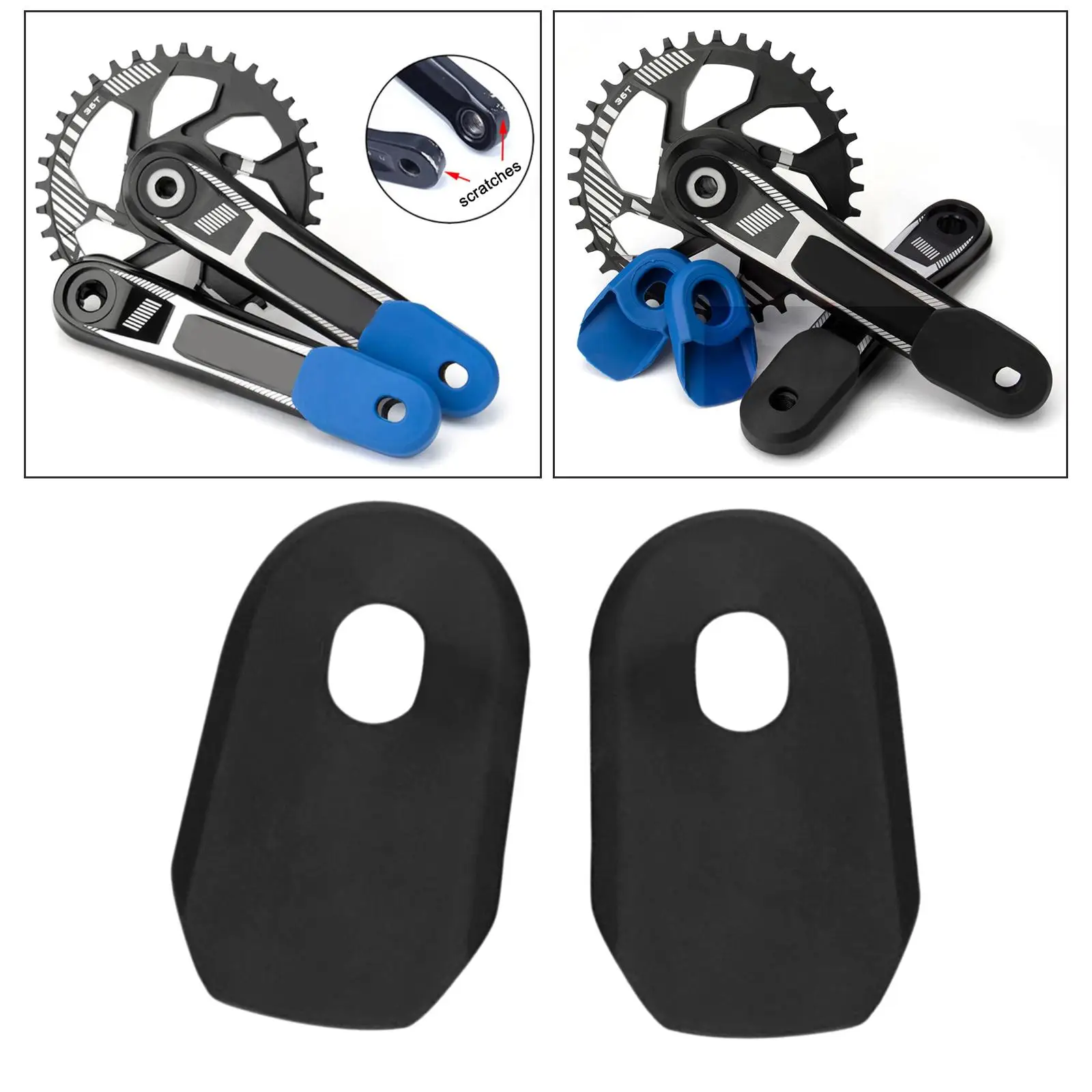 2x Road Bike Crank Arm Protector Crankset Cycling Accessories Bicycle Crank Boots Cover